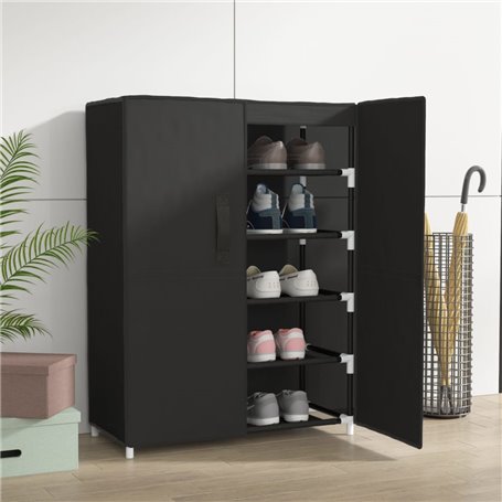 vidaXL Armoire à chaussures Noir 60x28x90 cm Tissu