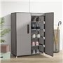 vidaXL Armoire à chaussures Gris 60x28x90 cm Tissu