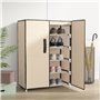 vidaXL Armoire à chaussures Crème 60x28x90 cm Tissu