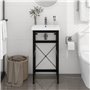 vidaXL Cadre de lavabo de salle de bain Noir 40x38x83 cm Fer