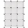 vidaXL Cubes de rangement 12 pcs Transparent PP