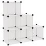 vidaXL Cubes de rangement 6 pcs Transparent PP