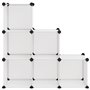 vidaXL Cubes de rangement 6 pcs Transparent PP