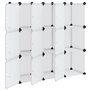 vidaXL Cubes de rangement 9 pcs avec portes Transparent PP