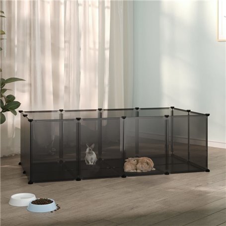 vidaXL Cage pour petits animaux Noir 144x74x46