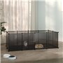 vidaXL Cage pour petits animaux Noir 144x74x46