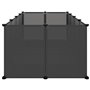 vidaXL Cage pour petits animaux Noir 144x74x46,5 cm PP et Acier