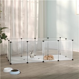 vidaXL Cage pour petits animaux Transparent 144x74x46