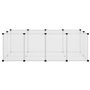 vidaXL Cage pour petits animaux Transparent 144x74x46,5 cm PP et Acier