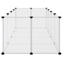 vidaXL Cage pour petits animaux Transparent 144x74x46,5 cm PP et Acier