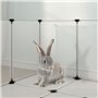 vidaXL Cage pour petits animaux Transparent 144x74x46,5 cm PP et Acier