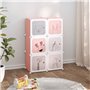 vidaXL Armoire de rangement pour enfants avec 6 cubes Rose PP