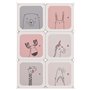 vidaXL Armoire de rangement pour enfants avec 6 cubes Rose PP