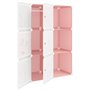 vidaXL Armoire de rangement pour enfants avec 6 cubes Rose PP