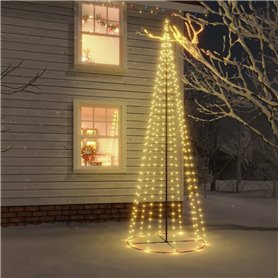 vidaXL Arbre de Noël cône 310 LED Blanc chaud 100x300 cm