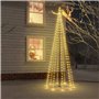 vidaXL Arbre de Noël cône 310 LED Blanc chaud 100x300 cm