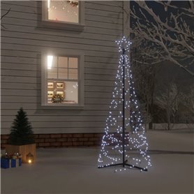 vidaXL Arbre de Noël cône 200 LED Blanc froid 70x180 cm