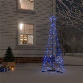 vidaXL Arbre de Noël cône 200 LED Bleues 70x180 cm