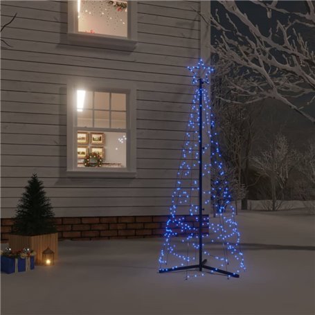 vidaXL Arbre de Noël cône 200 LED Bleues 70x180 cm