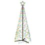 vidaXL Arbre de Noël cône 200 LED Colorées 70x180 cm