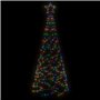 vidaXL Arbre de Noël cône 200 LED Colorées 70x180 cm