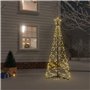 vidaXL Arbre de Noël cône Blanc chaud 200 LED 70x180 cm