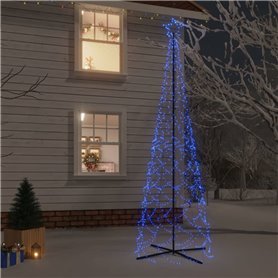 vidaXL Arbre de Noël cône 500 LED Bleues 100x300 cm