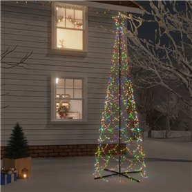 vidaXL Arbre de Noël cône 500 LED Colorées 100x300 cm