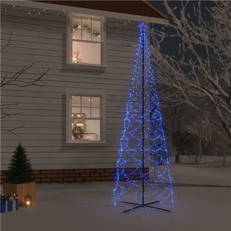 vidaXL Arbre de Noël cône 1400 LED Bleues 160x500 cm