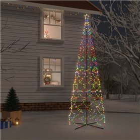 vidaXL Arbre de Noël cône 1400 LED Colorées 160x500 cm