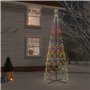 vidaXL Arbre de Noël cône 1400 LED Colorées 160x500 cm