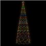 vidaXL Arbre de Noël cône 1400 LED Colorées 160x500 cm