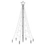 vidaXL Sapin de Noël avec piquet Bleu 200 LED 180 cm