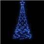 vidaXL Sapin de Noël avec piquet Bleu 200 LED 180 cm