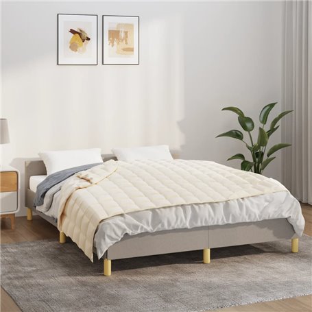 vidaXL Couverture lestée Crème clair 150x200 cm 7 kg Tissu