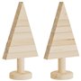 vidaXL Arbres de Noël en bois pour décoration 2 pcs 30 cm pin massif