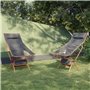 vidaXL Chaise de camping pliables lot de 2 noir tissu oxford aluminium