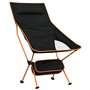 vidaXL Chaise de camping pliables lot de 2 noir tissu oxford aluminium