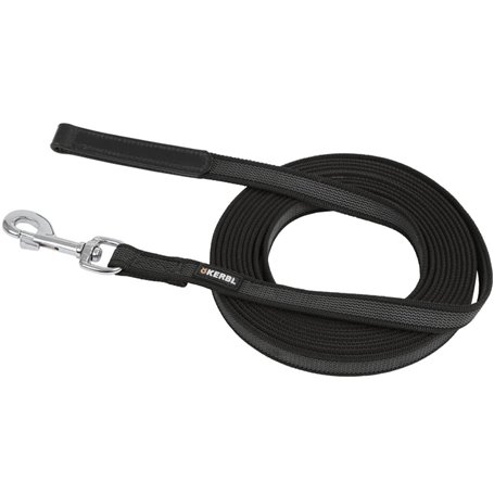 Kerbl Laisse pour chiens 5 m Caoutchouc Noir 81044
