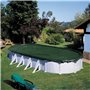 Summer Fun Couverture de piscine d'hiver Ovale 525 cm PVC Vert