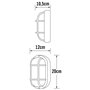 KONSTSMIDE Applique murale Elmas Blanc mat Plastique
