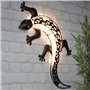 HI Applique de jardin solaire LED en forme de gecko