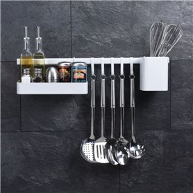 Excellent Houseware Organisateur de cuisine 8 pcs Noir