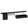 Excellent Houseware Organisateur de cuisine 8 pcs Noir