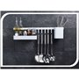 Excellent Houseware Organisateur de cuisine 8 pcs Noir
