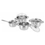 Excellent Houseware Ensemble de casseroles 8 pcs Acier inoxydable