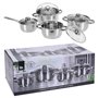 Excellent Houseware Ensemble de casseroles 8 pcs Acier inoxydable 