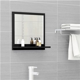 vidaXL Miroir de salle de bain Noir 40x10