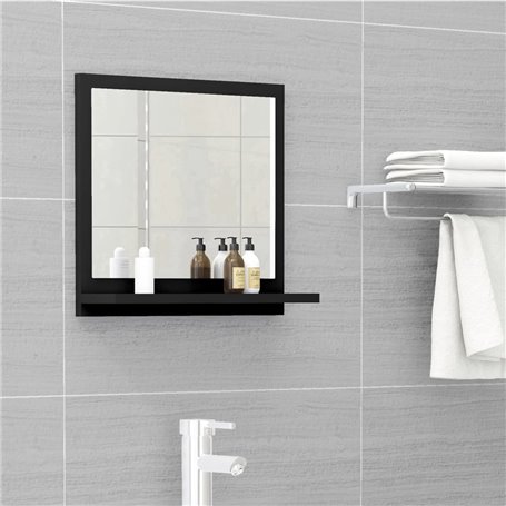 vidaXL Miroir de salle de bain Noir 40x10