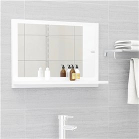 vidaXL Miroir de salle de bain Blanc 60x10